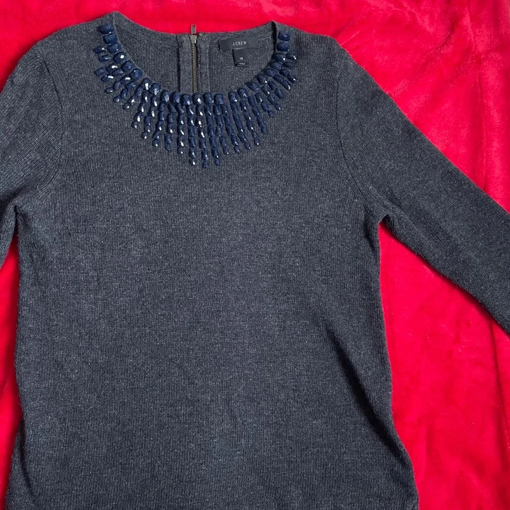 J. Crew Charcoal Gray Crew Neck Sweater